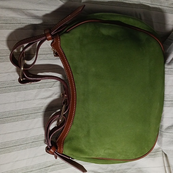 Beautiful Suede Dooney Hobo Shoulder Bag - Picture 3 of 10